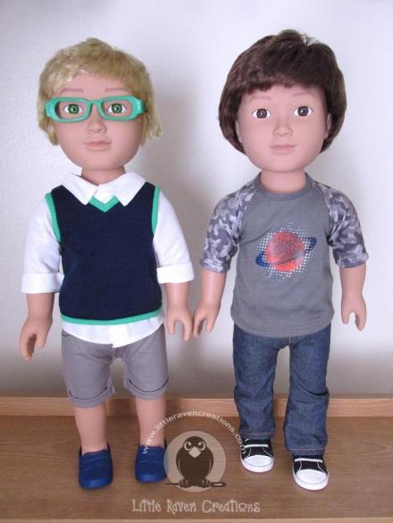 boy doll with glasses